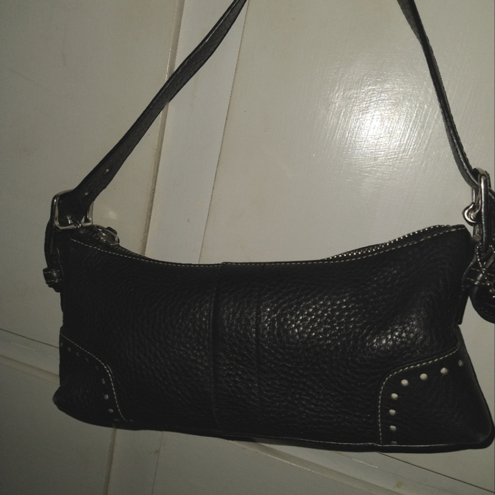 Black Leather y2k coach